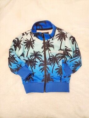 Toddler Rockstar Original Blue Palm-Print Jacket 2T